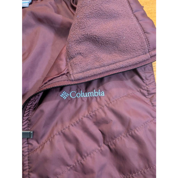 Columbia Mix It Around Maroon Vest Large Puffer + Fleece - Picture 5 of 10